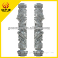 hot sale granite stone column with dragon carved